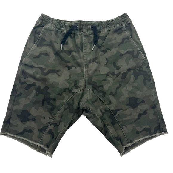 COPY - Zanerobe Shorts Men’s Size 32 Green Camo Pockets Drawstring Elastic Waist - Picture 1 of 8
